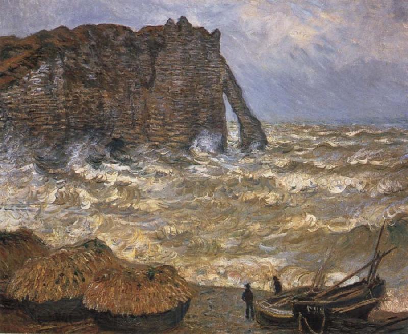Claude Monet The Cliff at Etretat after a Storm Norge oil painting art